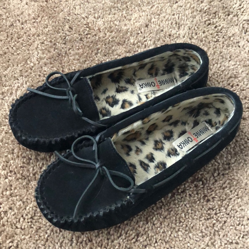 Black/ Cheetah Moccasins